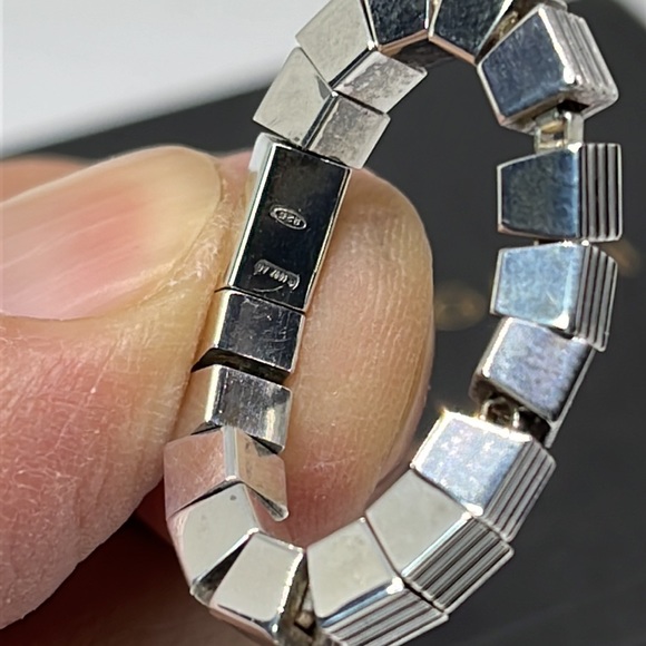 Authentic Gucci made in Italy Sterling silver marked Link band ring size 8 - Picture 3 of 8